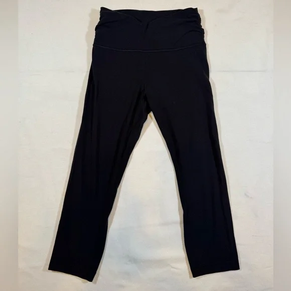 Lululemon Like-New Align Capri Black Legging with Sinched, Cross Waist Detail - Picture 1 of 9